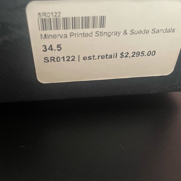 SERGIO ROSSI Minerva Printed Stingray and Suede Sandals gladiator ! - Picture 6 of 11